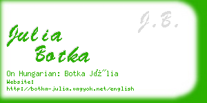 julia botka business card